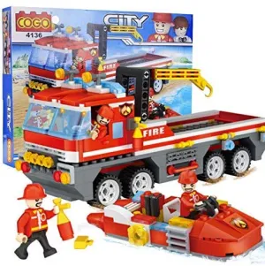 COGO Fire Truck Shaped Building Blocks