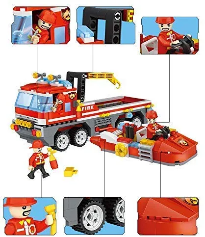 COGO Fire Truck Shaped Building Blocks