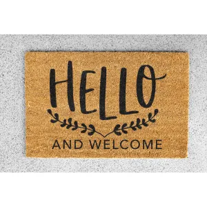 Coir Doormat - "Hello And Welcome"