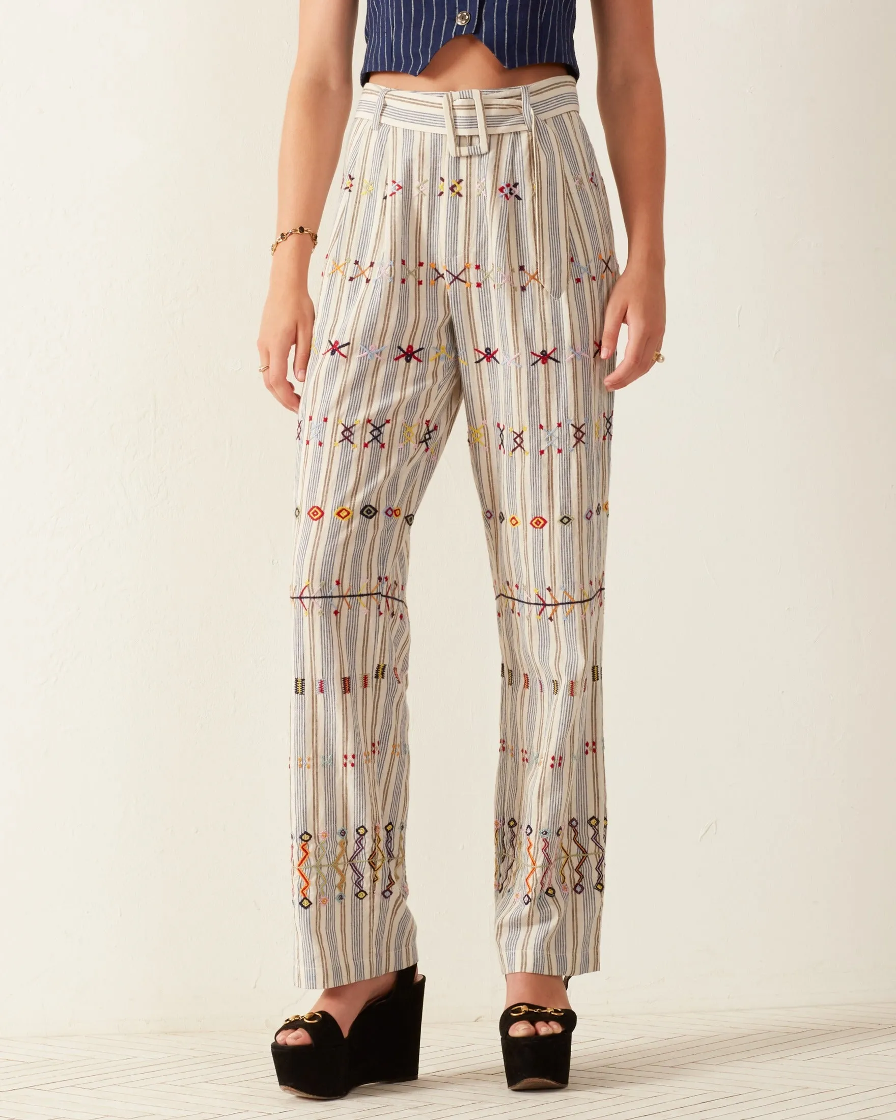 Colette Arrow Linen Pant