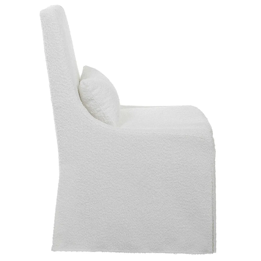 COLEY ARMLESS CHAIR, WHITE