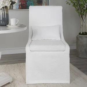 COLEY ARMLESS CHAIR, WHITE