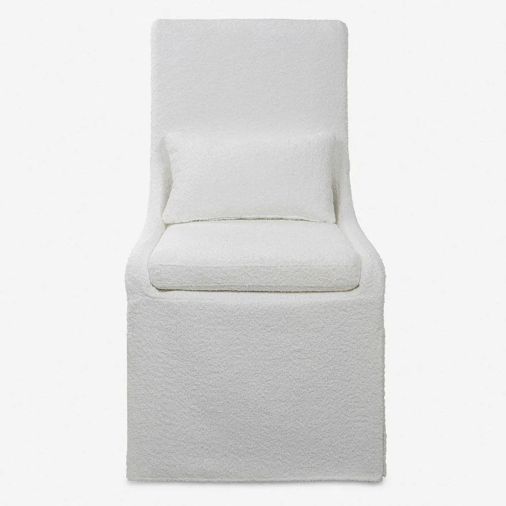 COLEY ARMLESS CHAIR, WHITE