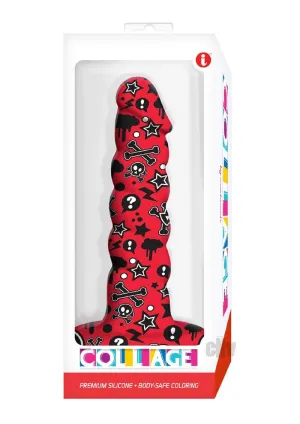 Collage Goth Girl Twisted Silicone Dildo