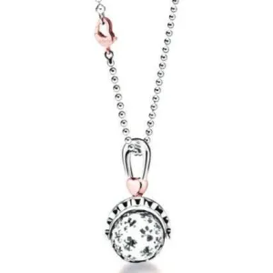 COLLANA SUONAMORE IN ARGENTO PLACCATO ORO ROSA CON DIAMANTE - SNM006-RS