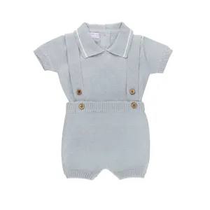 Collar Overall Set ~ Powder Blue