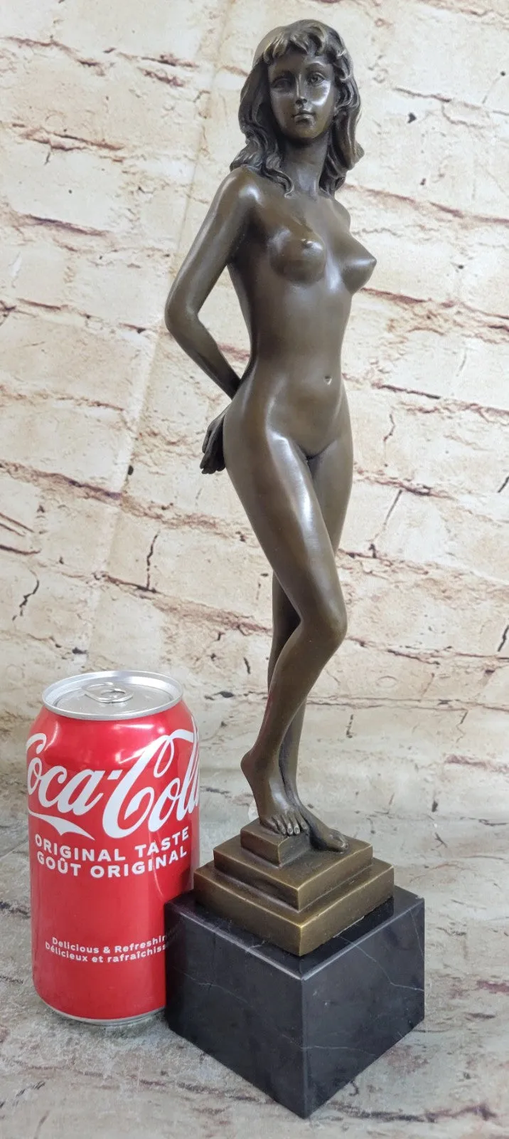 Collectible Classic Nude Goddess Bronze Beauty Sculpture Home Decor Gift Figure