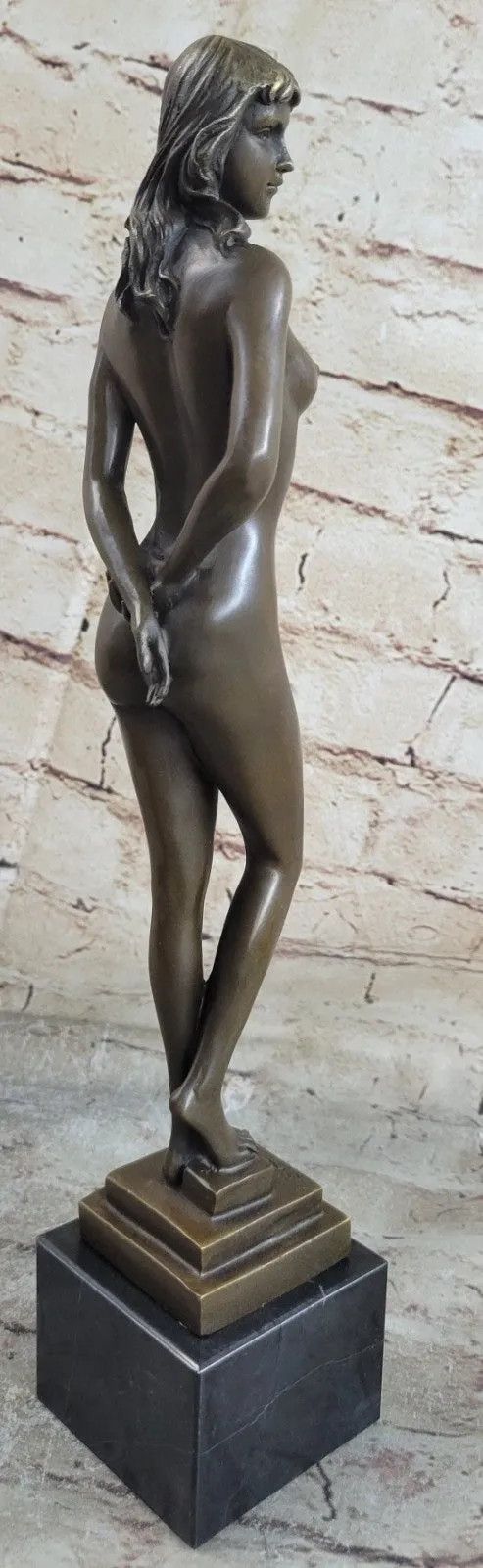 Collectible Classic Nude Goddess Bronze Beauty Sculpture Home Decor Gift Figure