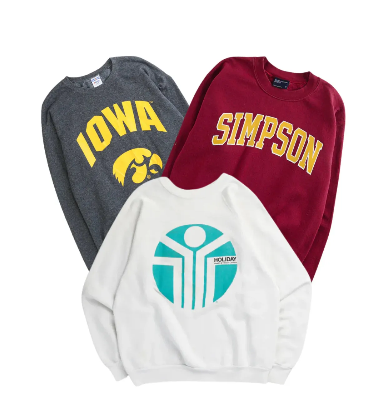 College Printed Sweaters USA Vintage