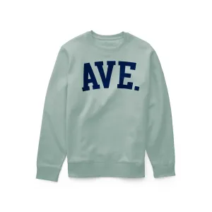 COLLEGIATE AVE CREWNECK (SEAFOAM/NAVY)