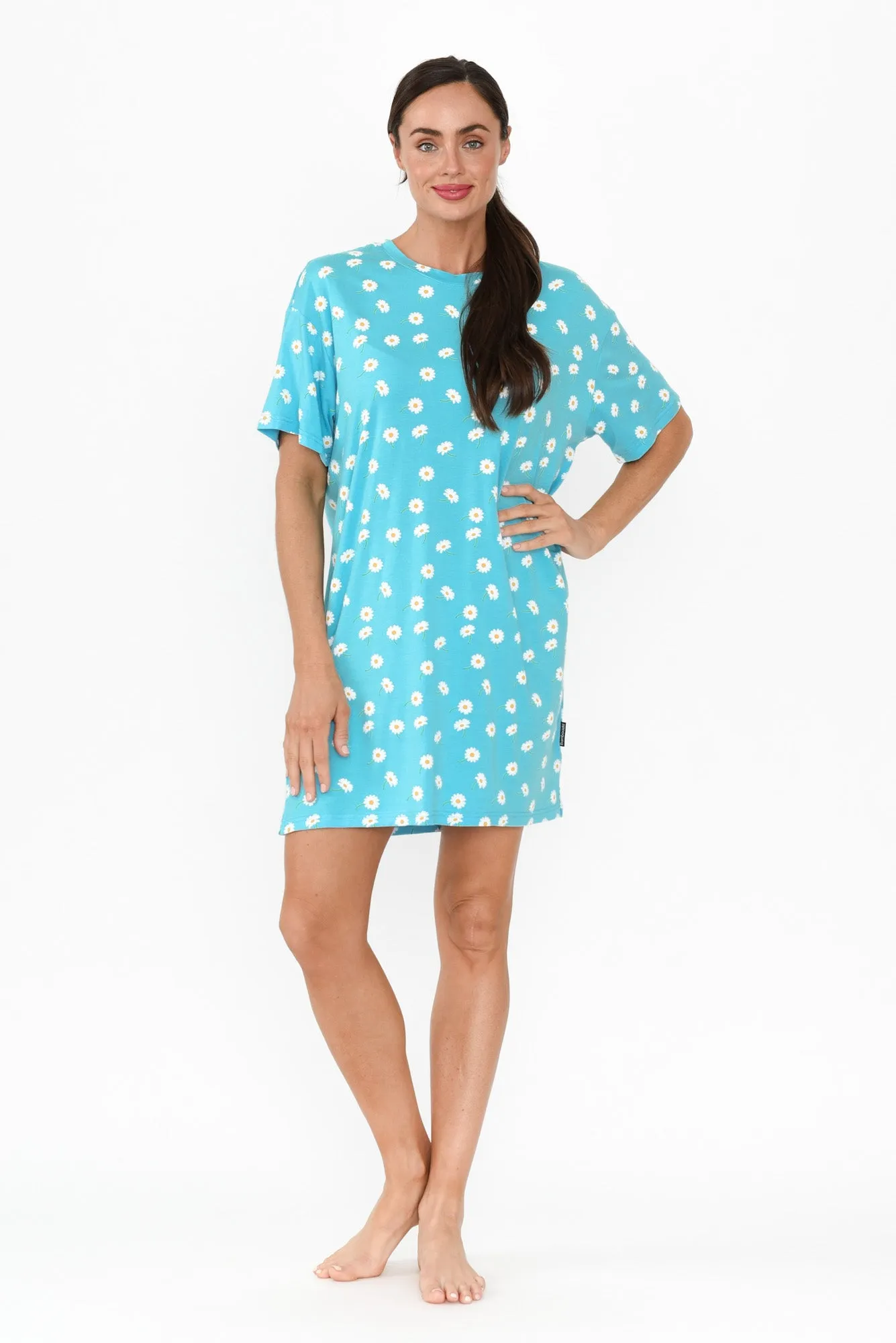 Collie Blue Daisy Bamboo Nightie