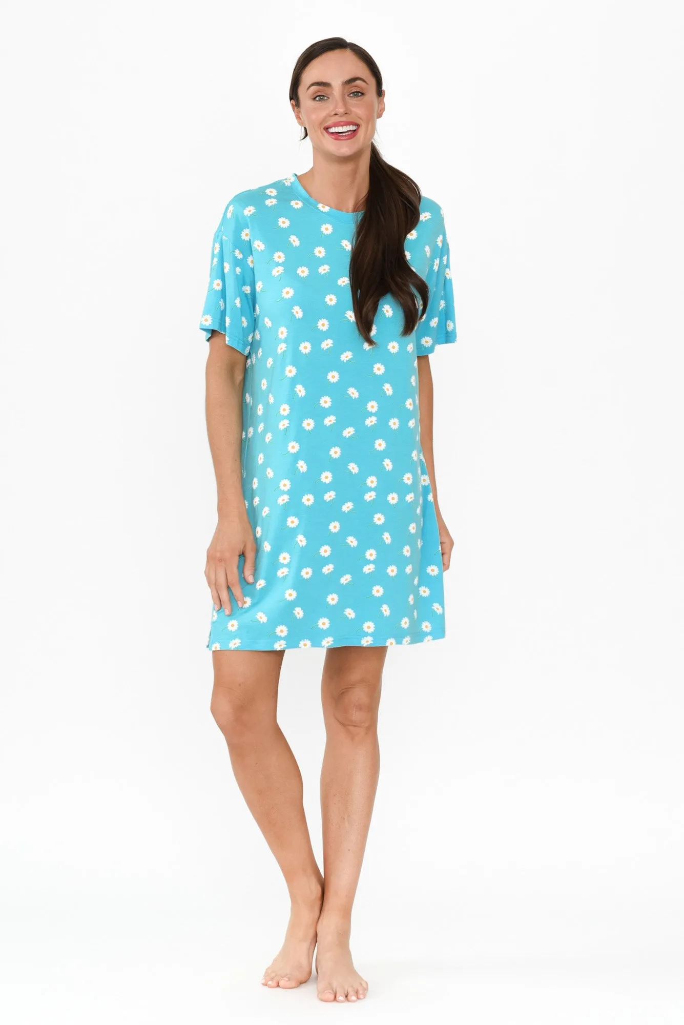 Collie Blue Daisy Bamboo Nightie