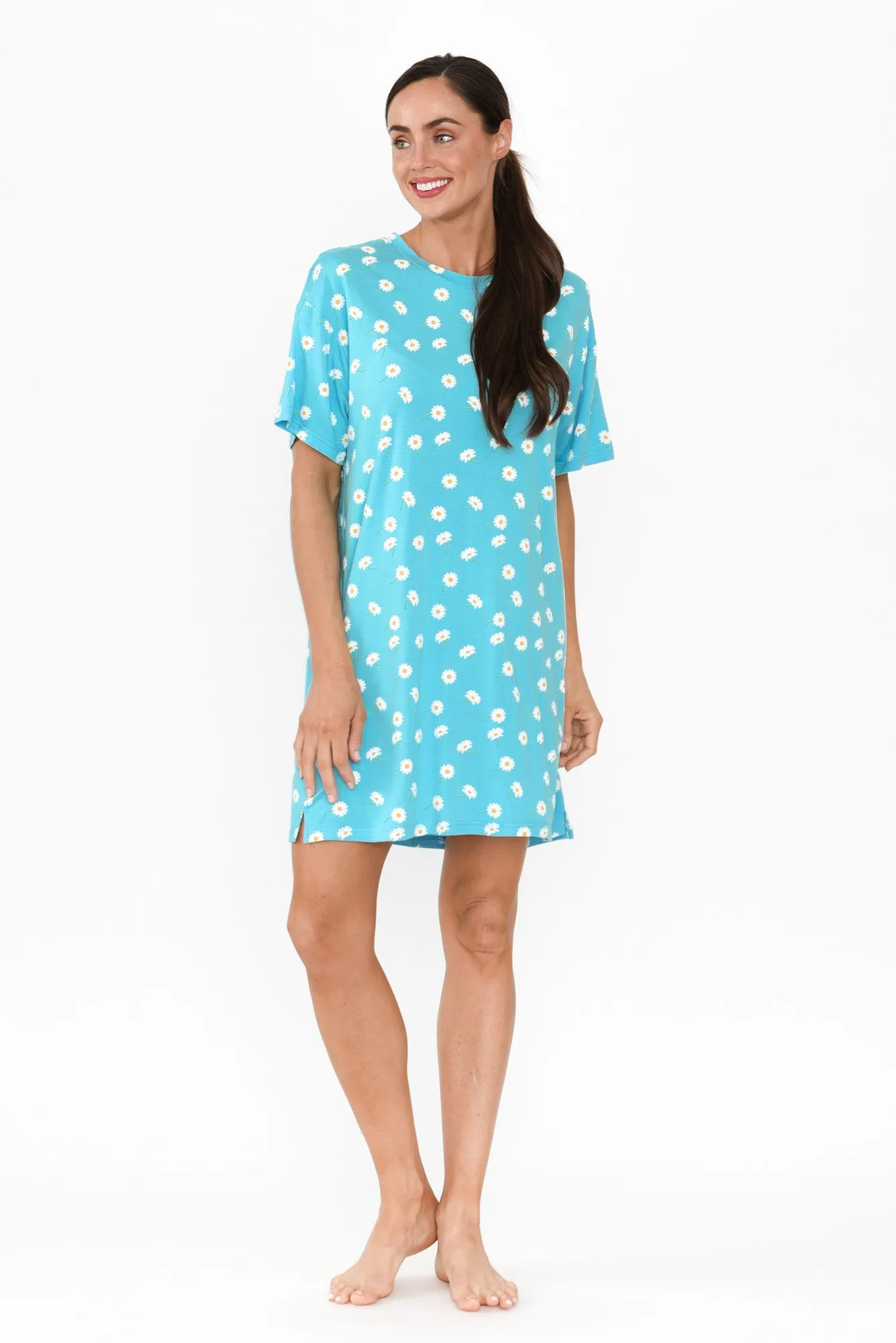 Collie Blue Daisy Bamboo Nightie