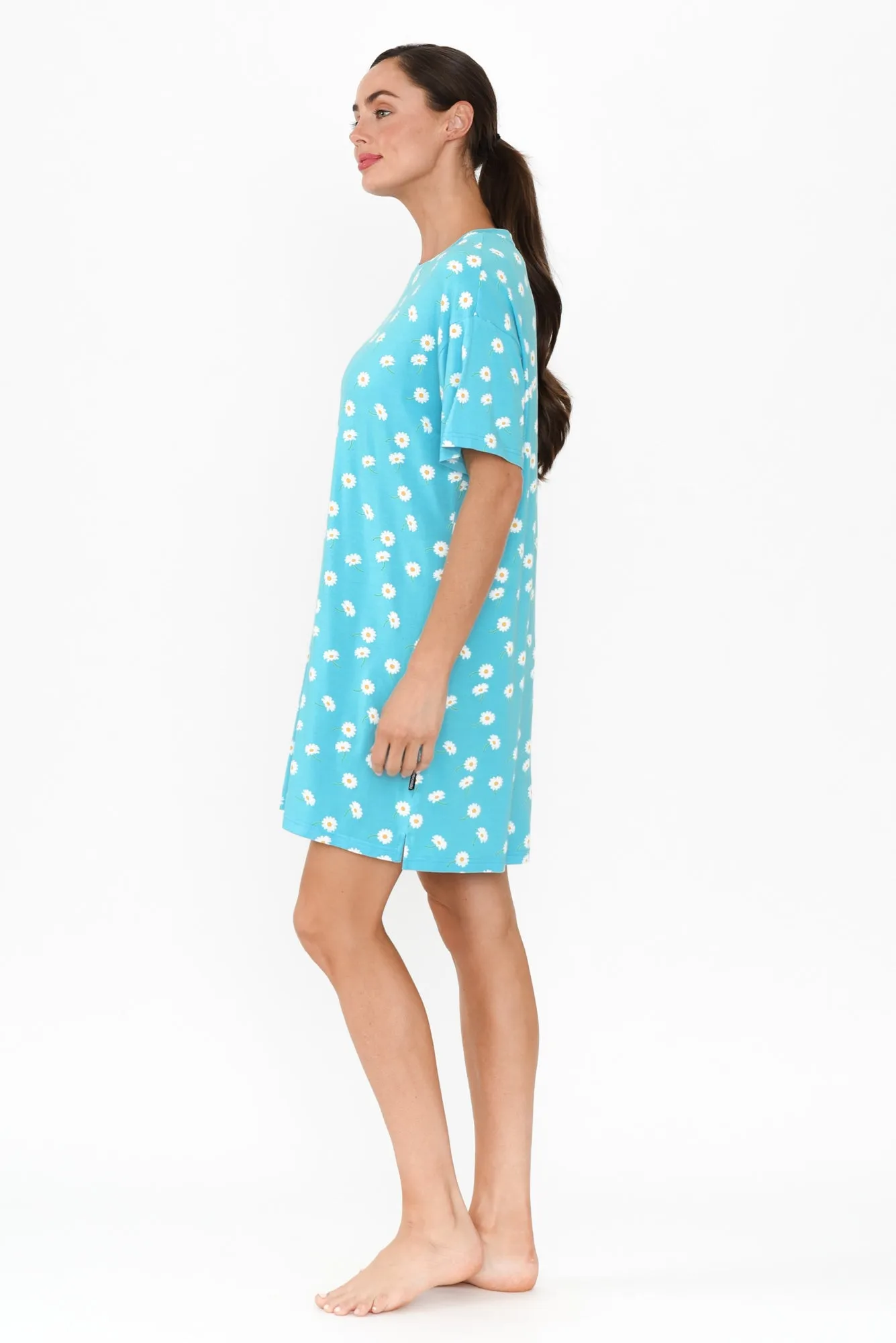 Collie Blue Daisy Bamboo Nightie