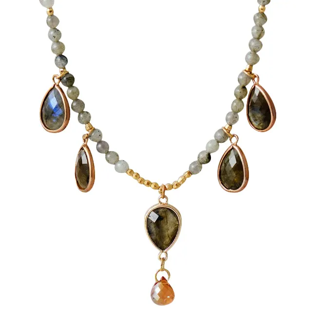 Collier en Pierres de Labradorite : Énergie Protectrice