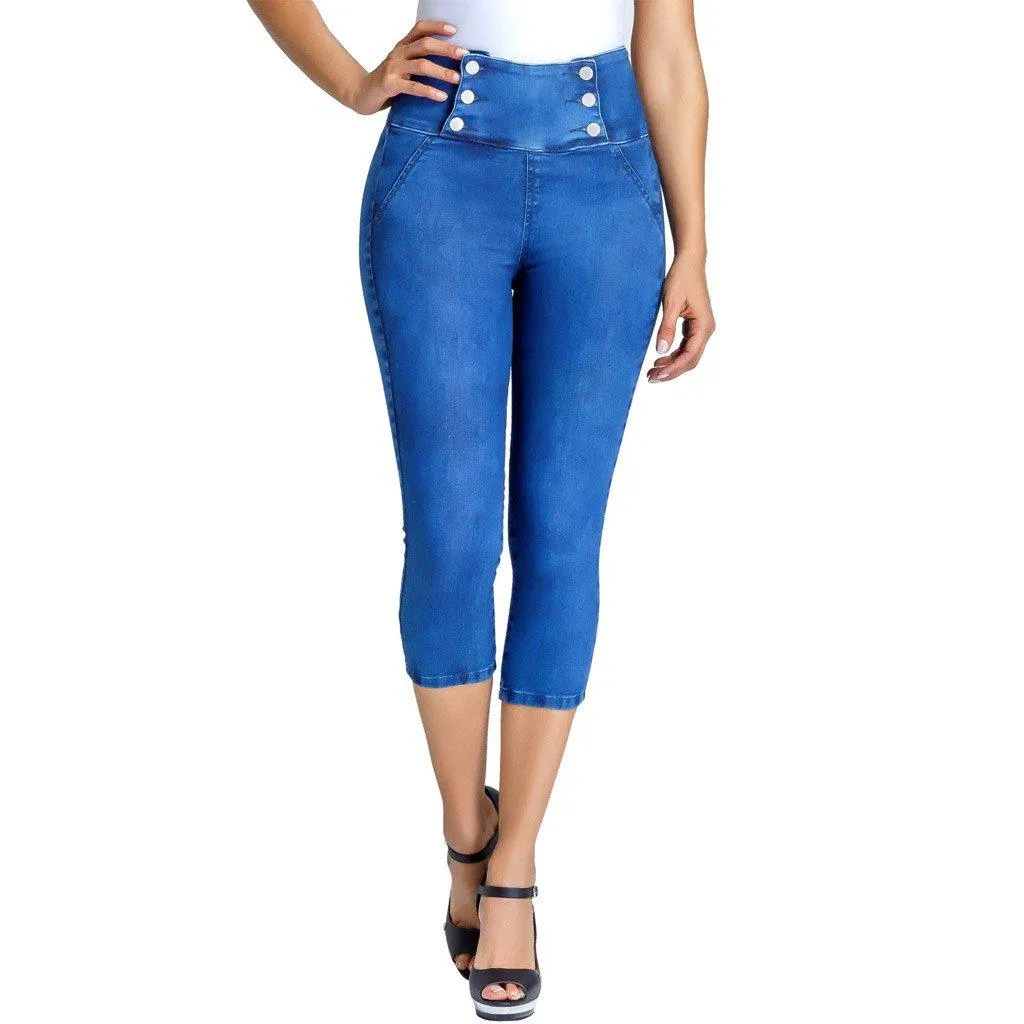 Colombian Denim Jumpsuit for Women with Inner Girdle Lowla EN269275