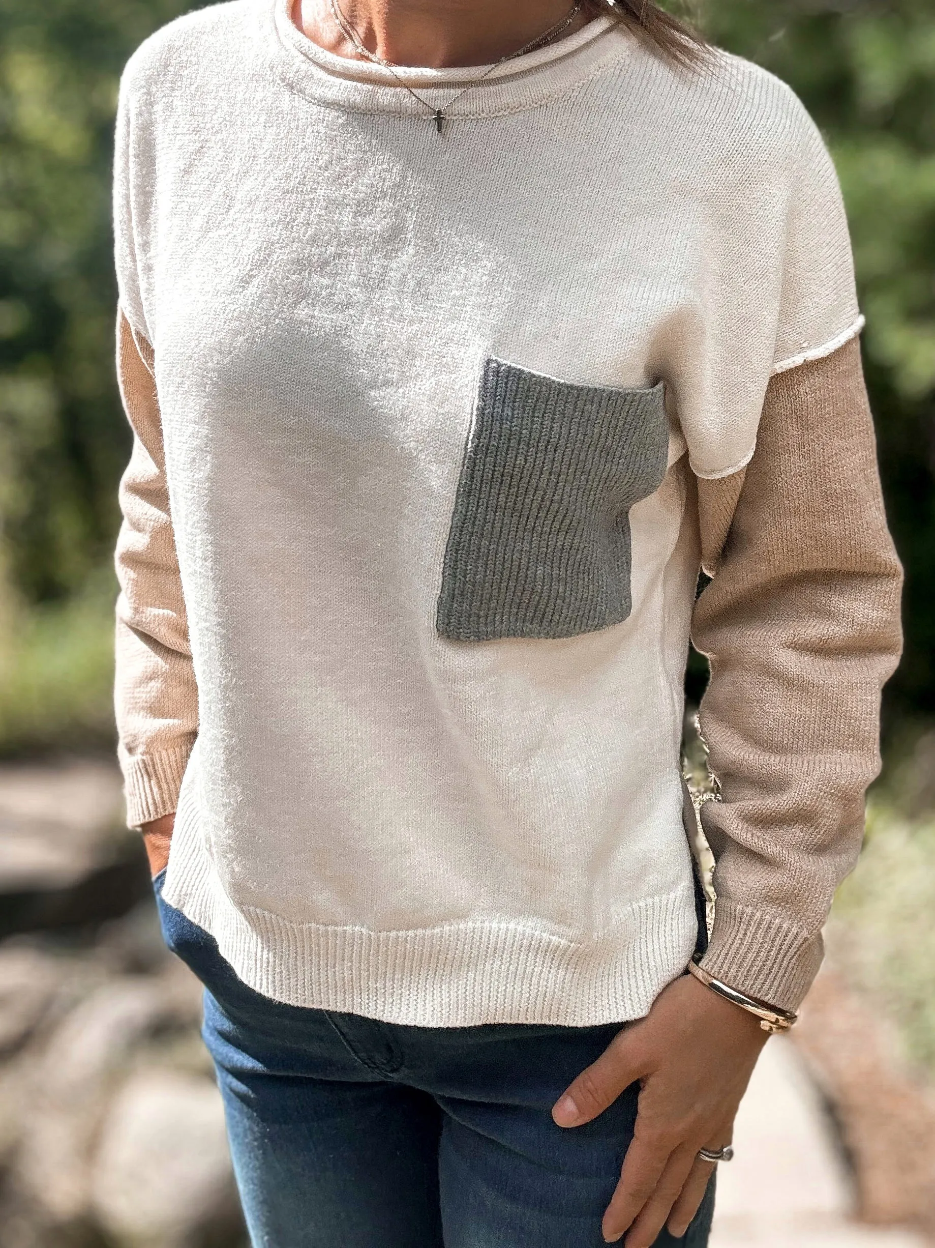 Color-Block Fusion Sweater