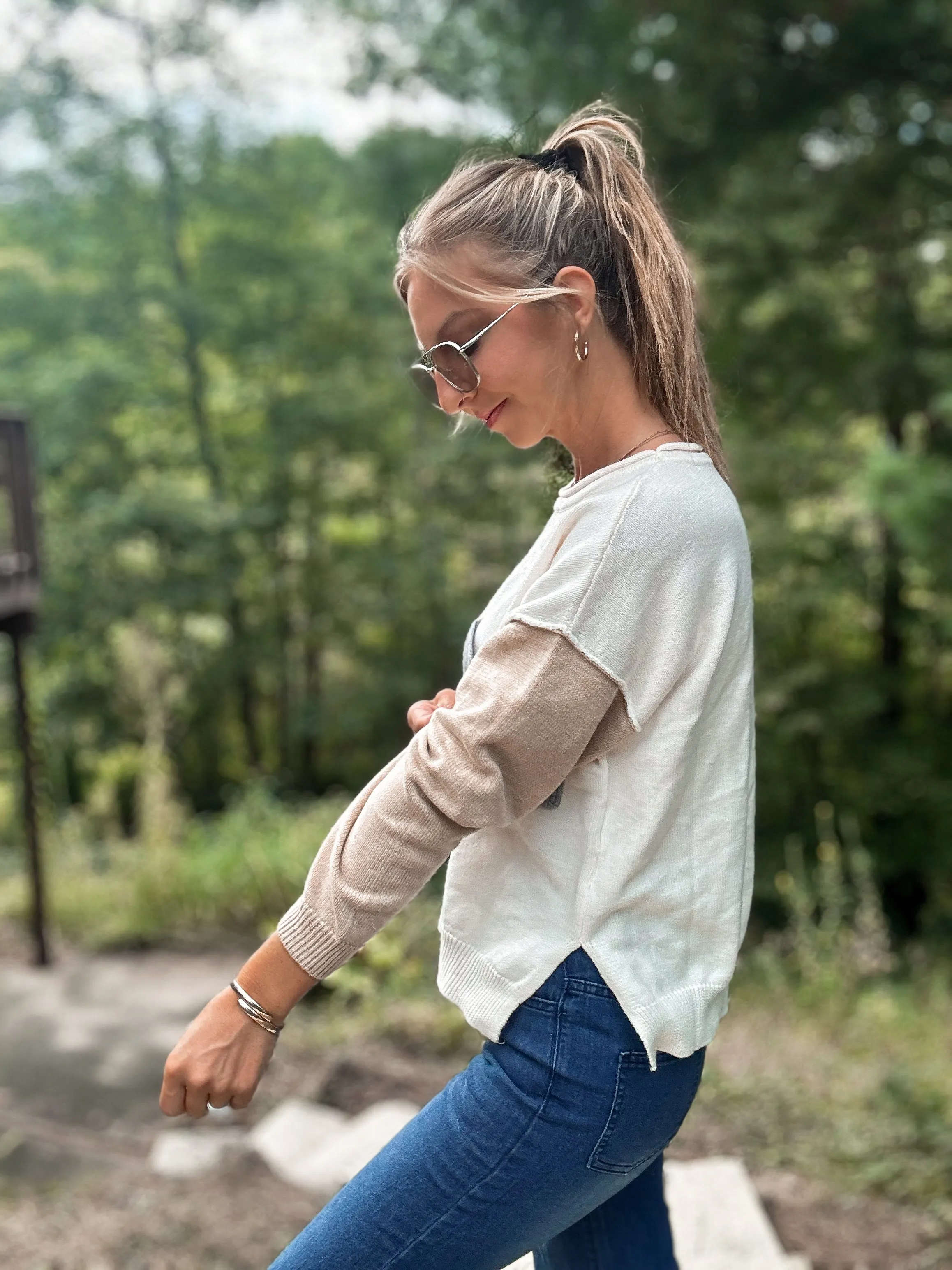 Color-Block Fusion Sweater