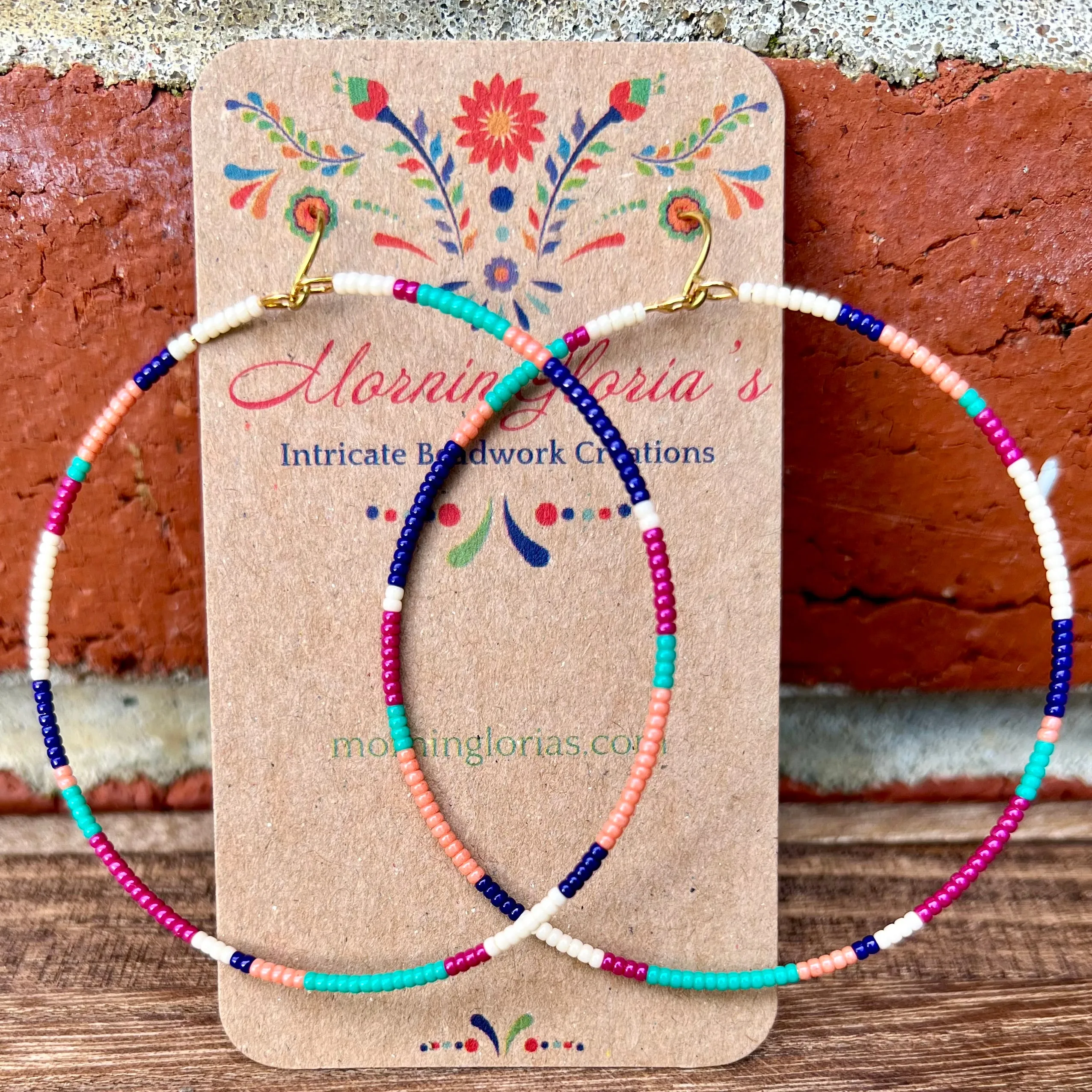 Color Block Hoop Earrings