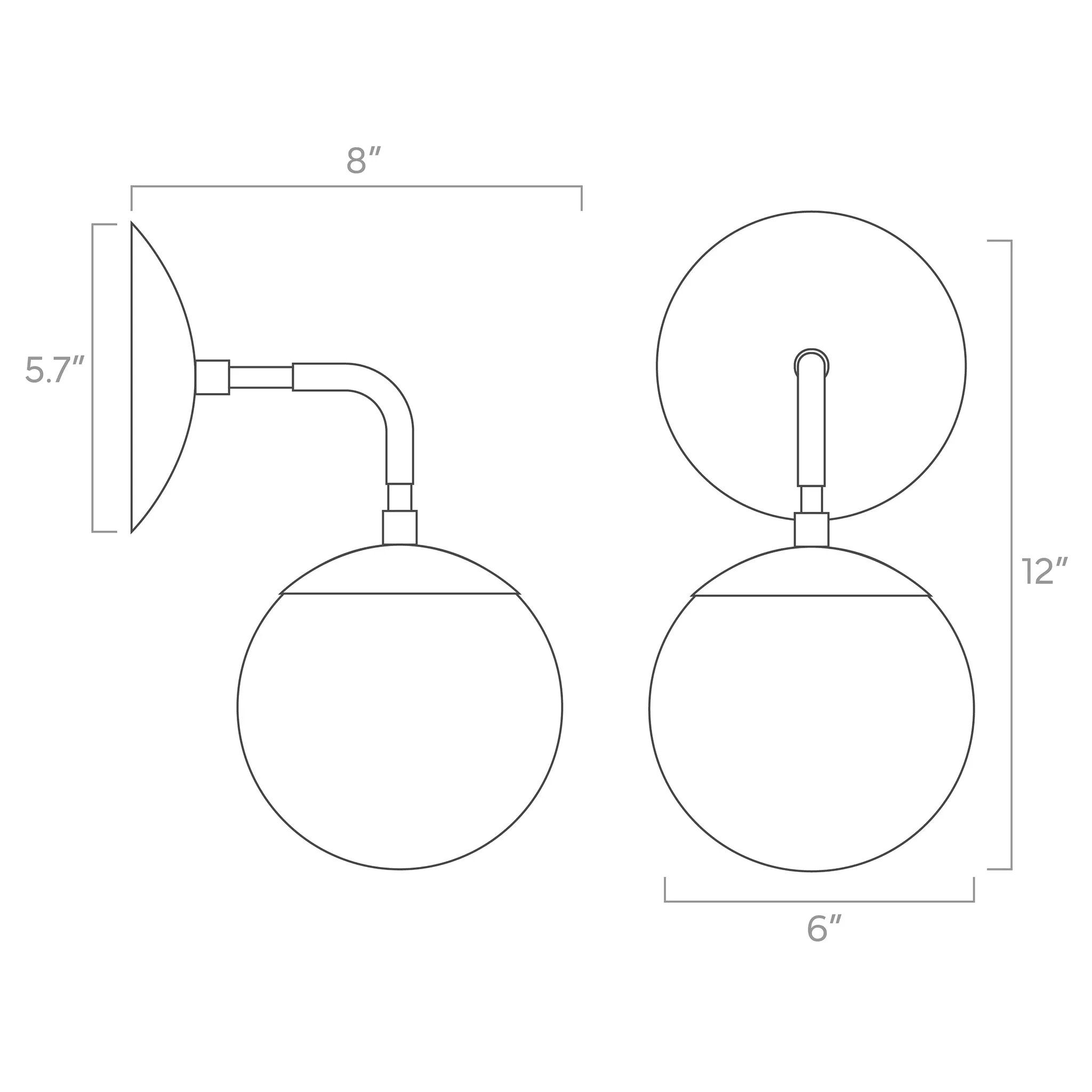 Color Cap Sconce 6"