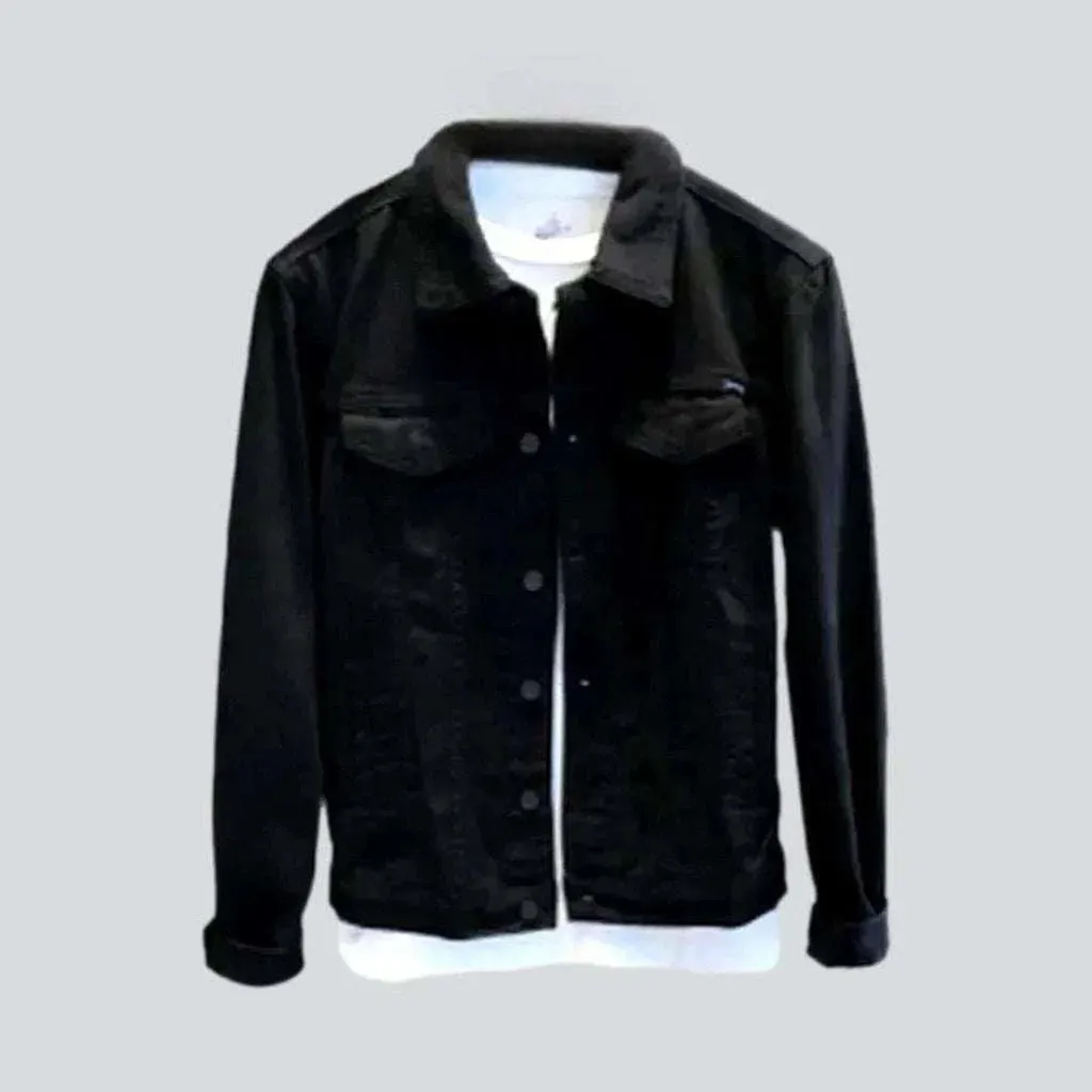 Color casual men's jeans jacket