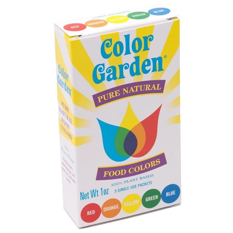 Color Garden Multi Pack Natural Food Coloring 5(6g) Packets Box