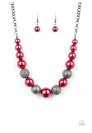 Color Me CEO Red Necklace - Paparazzi Accessories