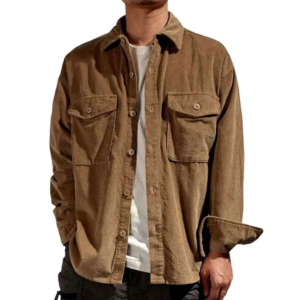 Color men's denim jacket