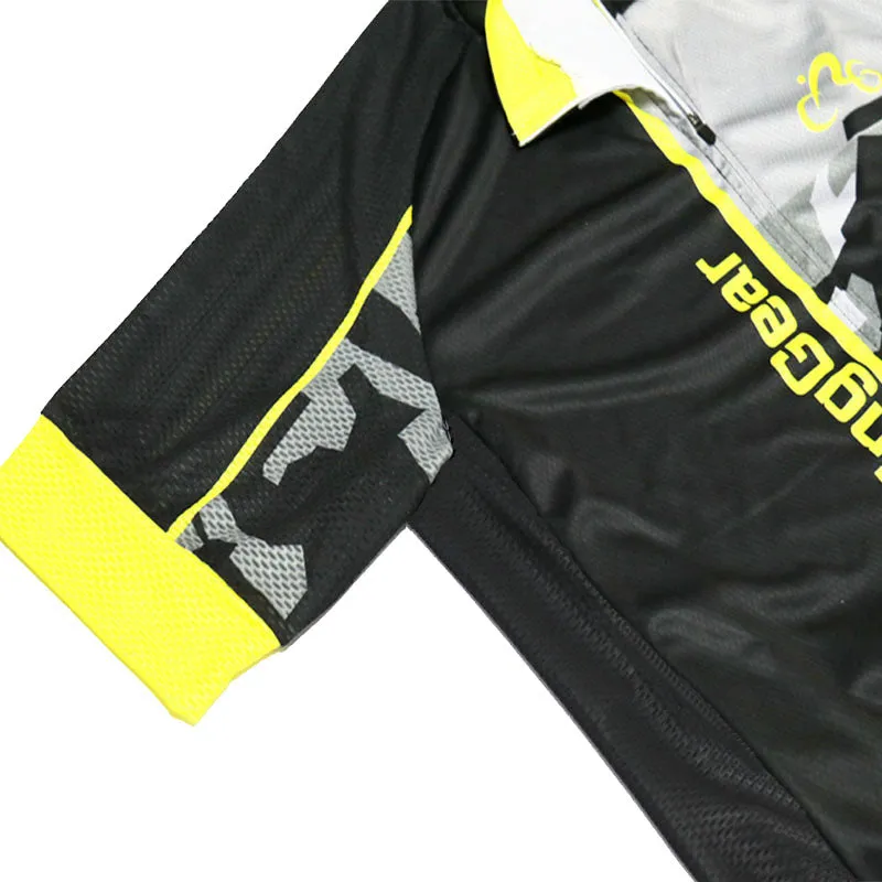 Color Triangle Short Sleeves Cycling Jersey