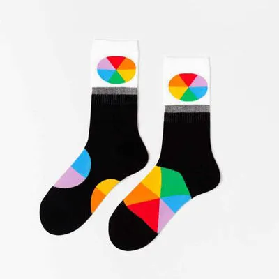 Color Wheel Crew Socks - Women's