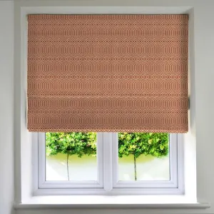 Colorado Geometric Burnt Orange Roman Blind