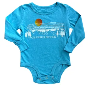 Colorado Org. L/S Onesie, Blue Sky