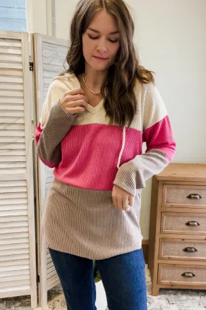 Colorblock Hoodie Top