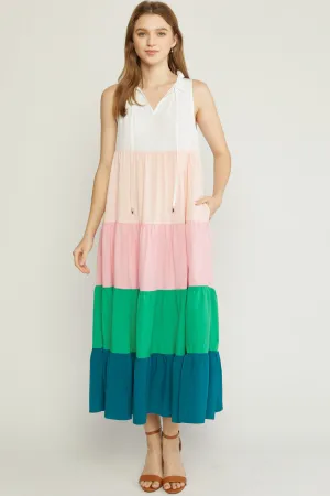 Colorblock Maxi Dress