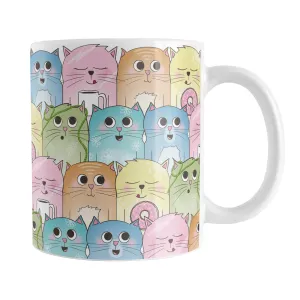 Colorful Cat Stack Pattern Mug