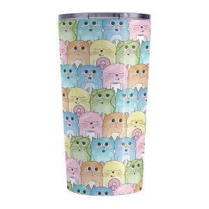 Colorful Cat Stack Pattern Tumbler Cup