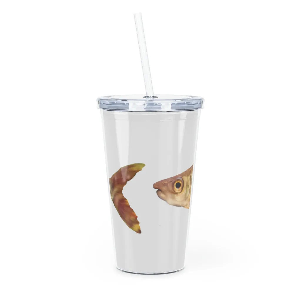 Colorful Fish Plastic Tumbler with Straw