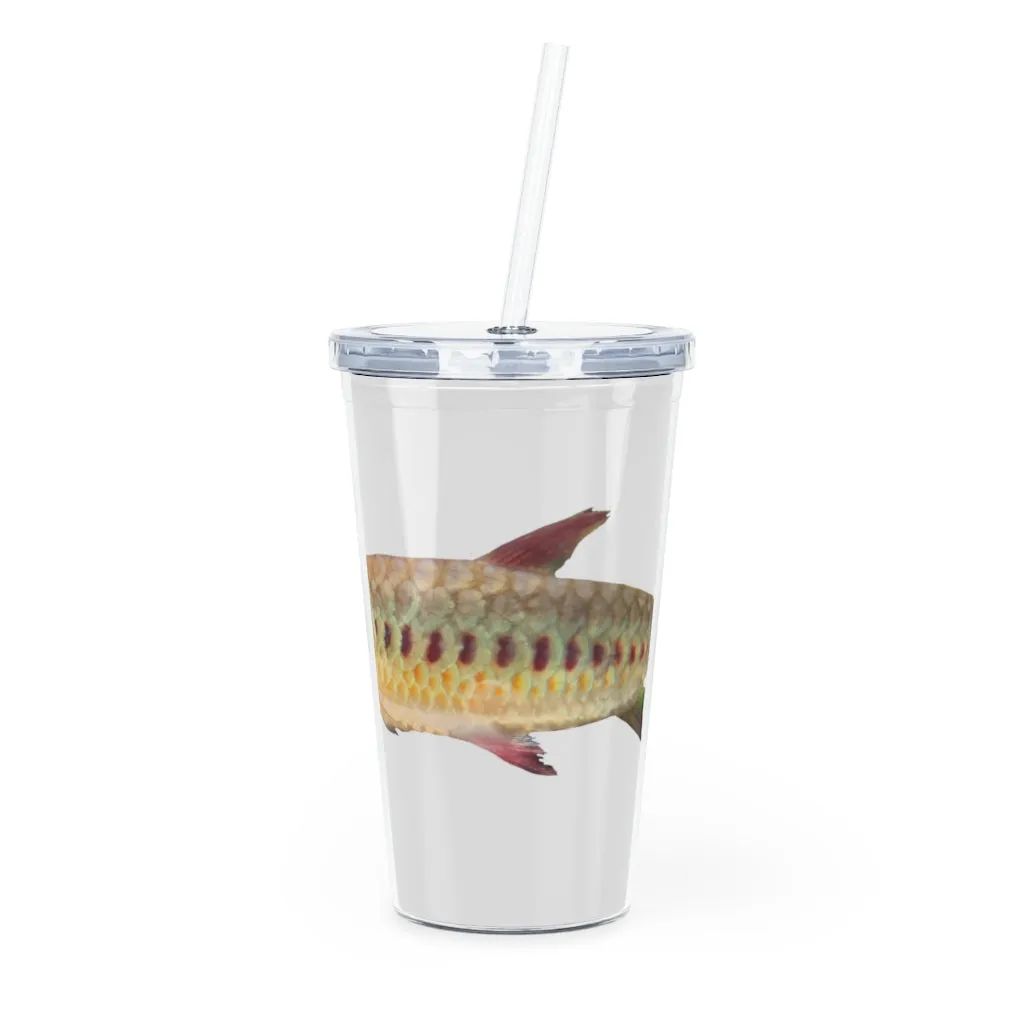 Colorful Fish Plastic Tumbler with Straw