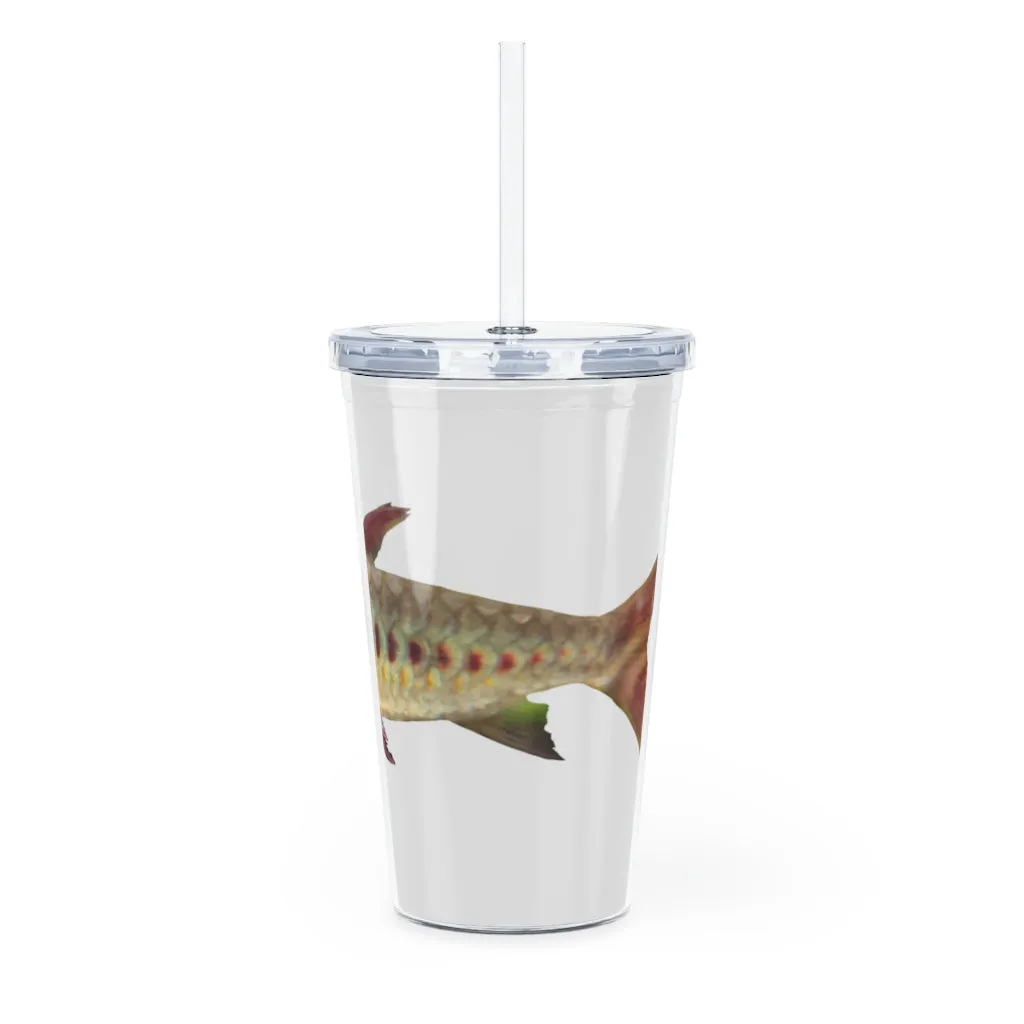 Colorful Fish Plastic Tumbler with Straw