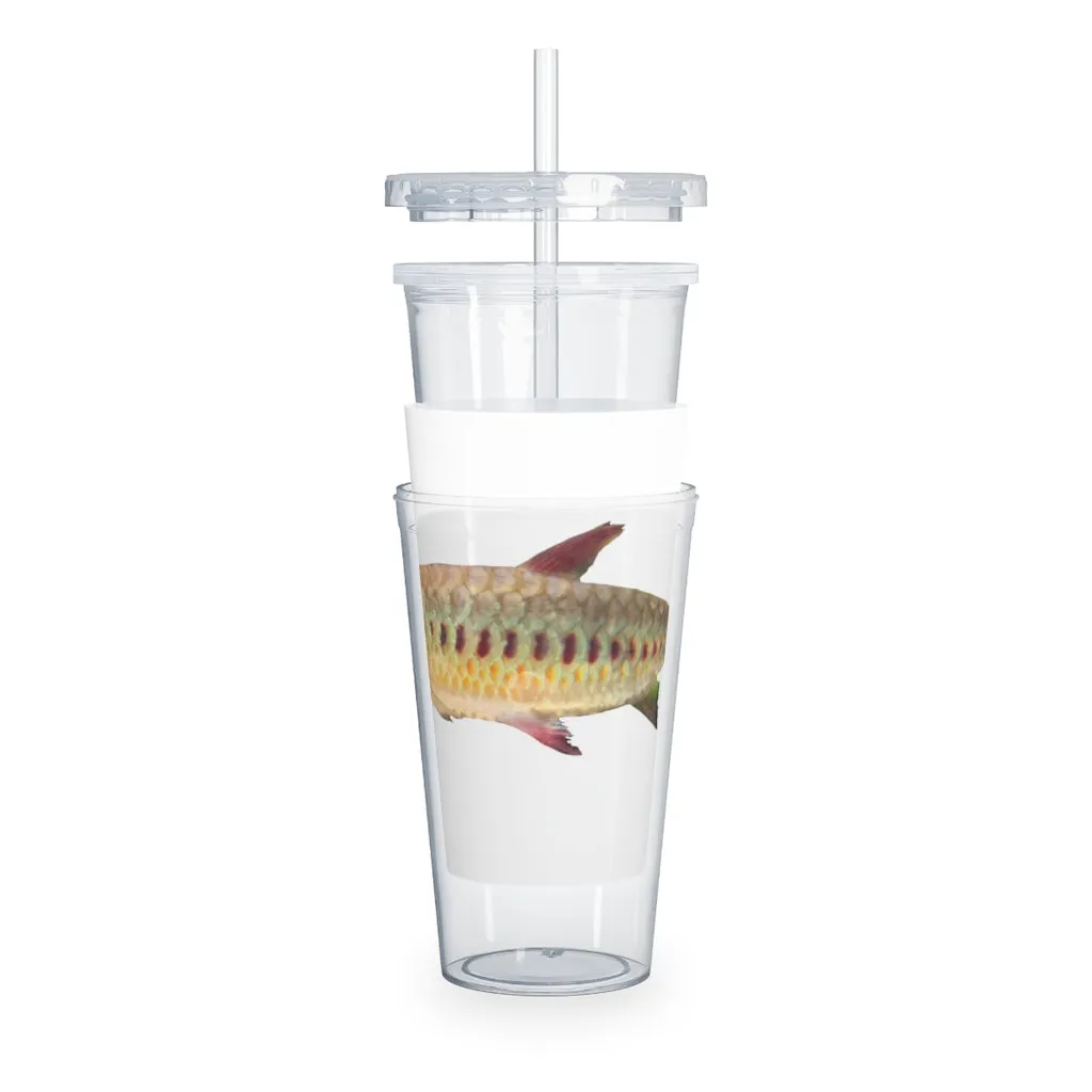 Colorful Fish Plastic Tumbler with Straw