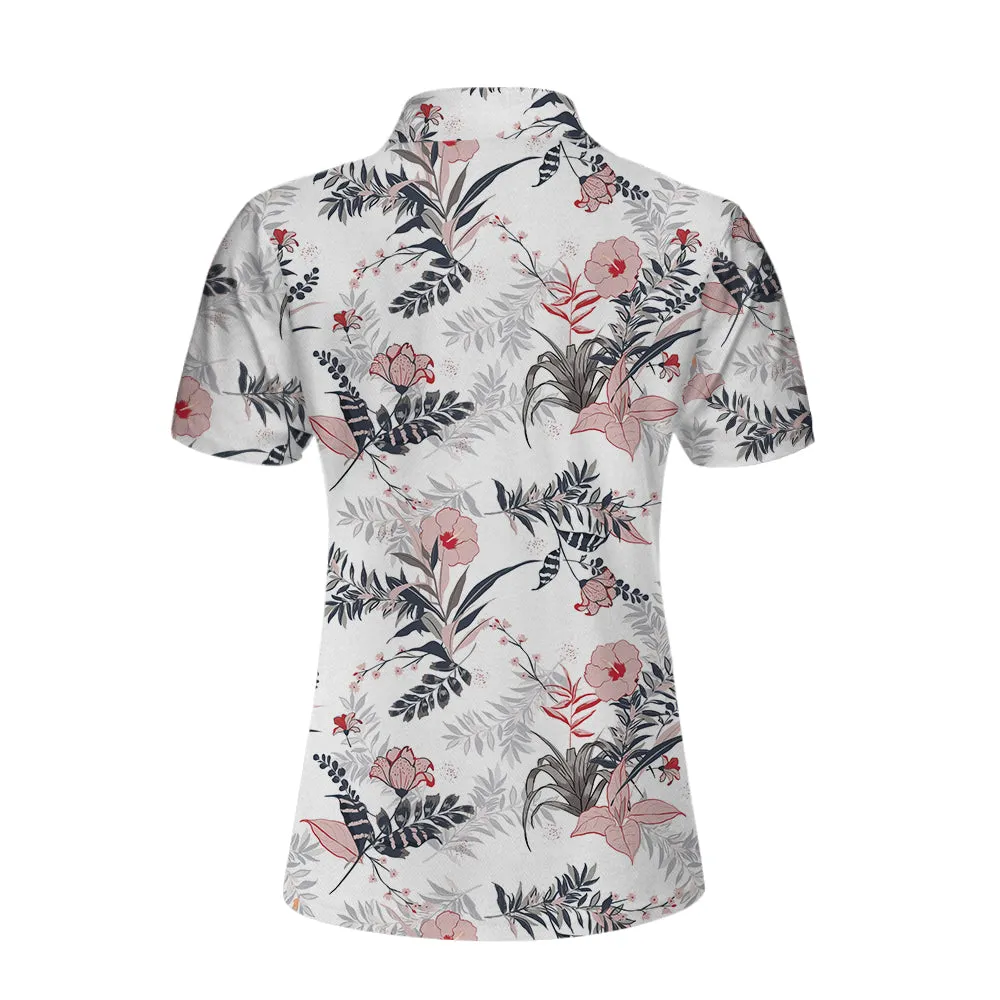 Colorful Floral Pattern Shirt Short Sleeve Women Polo Shirt Coolspod