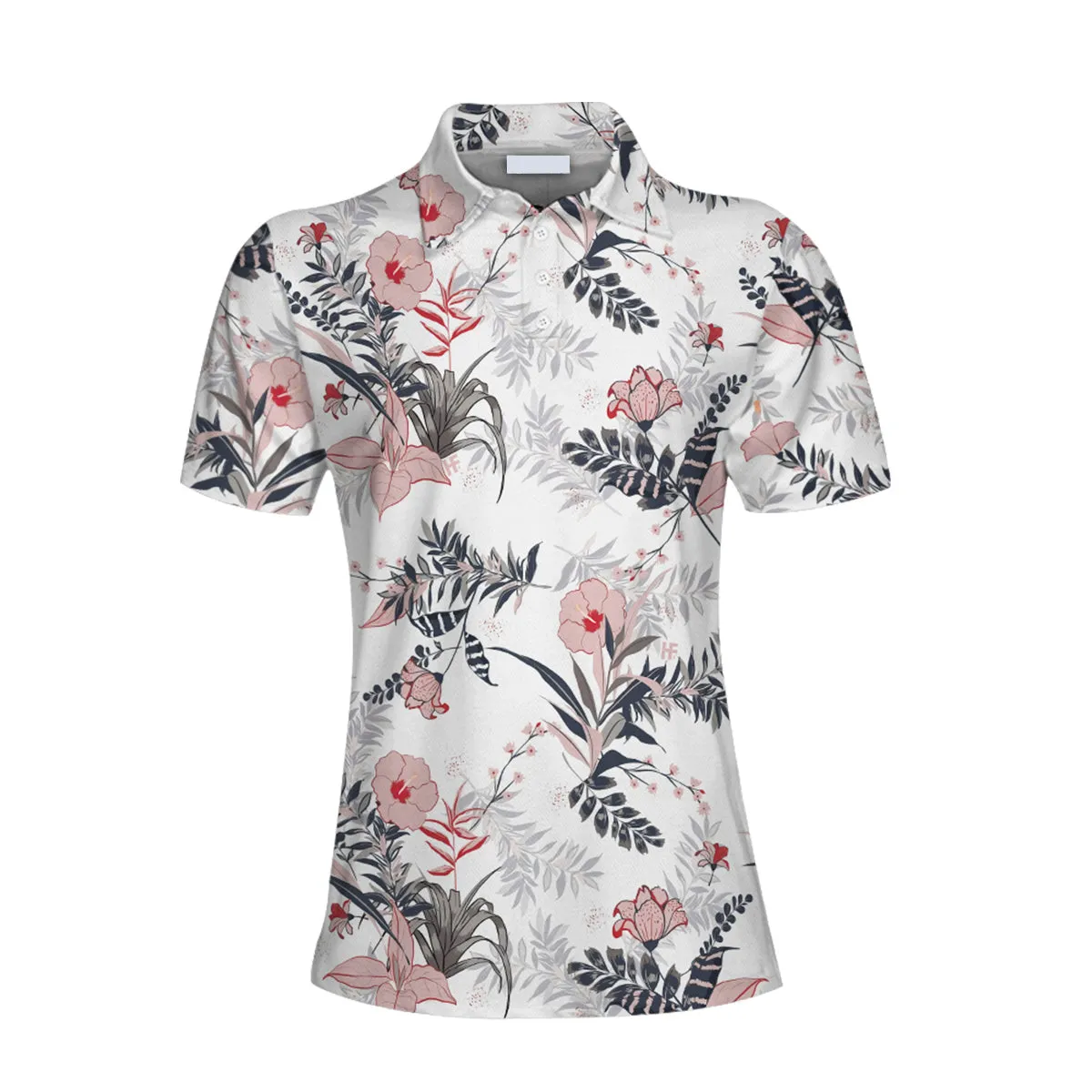 Colorful Floral Pattern Shirt Short Sleeve Women Polo Shirt Coolspod