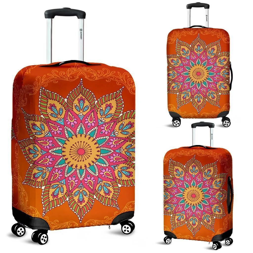 Colorful Flower Luggage Cover