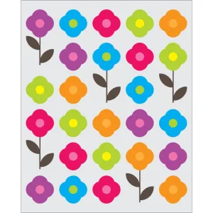 Colorful Flowers on Cream Printed Backdrop