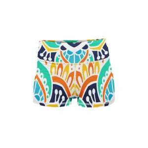 Colorful Mandala Yoga Shorts