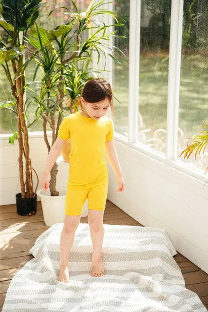 Colorful Mustard Short Sleeve Pajamas