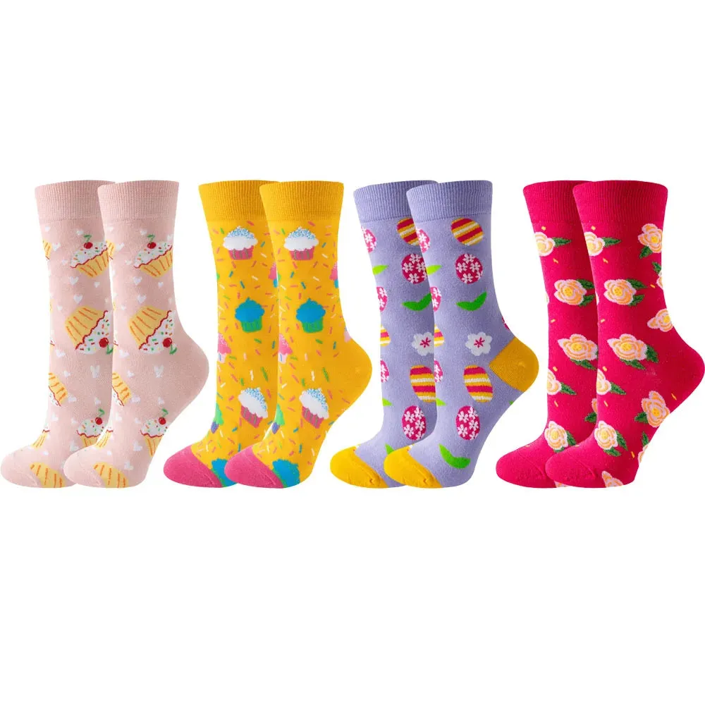 Colorful Summer Socks 4 Pack