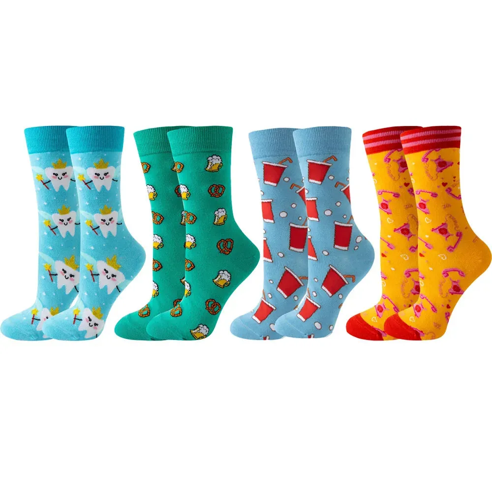 Colorful Summer Socks 4 Pack