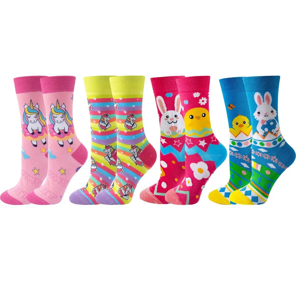 Colorful Summer Socks 4 Pack