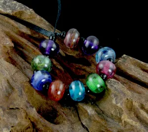 Colorful Swirls Lampwork Beads Set SRA